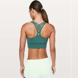 Lululemon Mind Over Miles Bra Green Jasper size 10